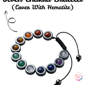 Seven Chakra Hematite Shield Bracelet