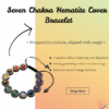 Seven Chakra Hematite Shield Bracelet